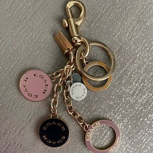 Nw/oT Coach Circle Cluster Enamel Bag Charm Key